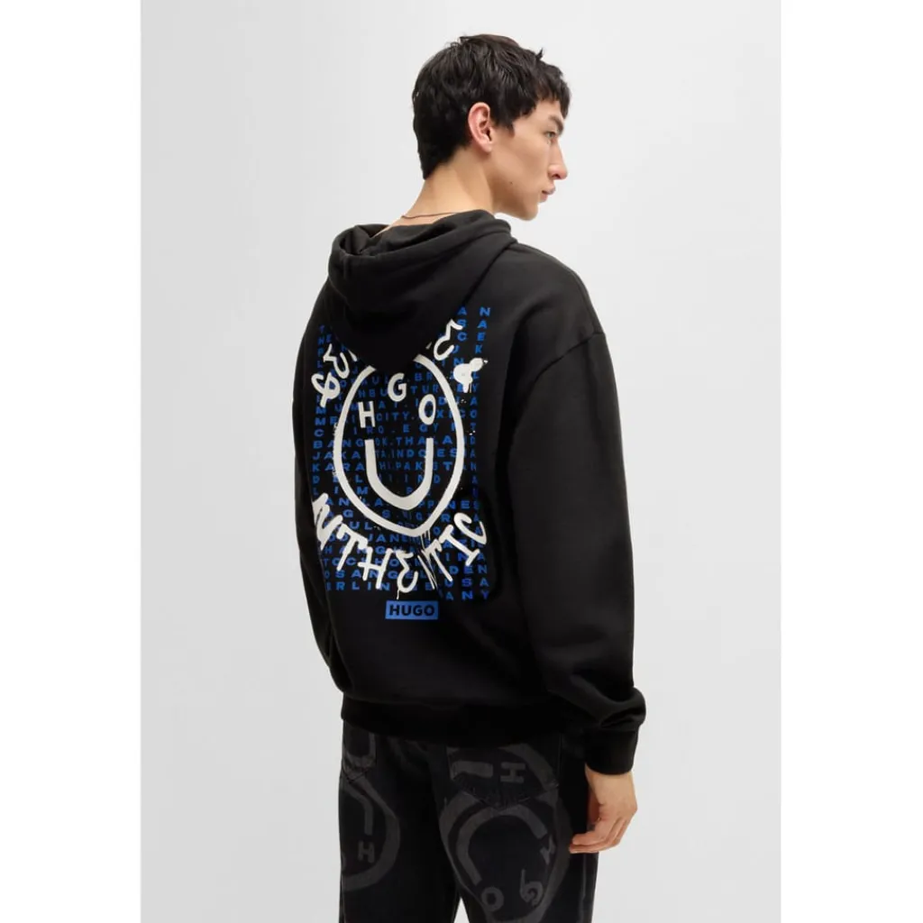 Sweatshirts|Hoodies*Hugo Nothentico Seasonal Artwork Hoodie in Black