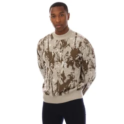 Sweatshirts*Hugo Palm Tree Jacquard Sweatshirt in Beige