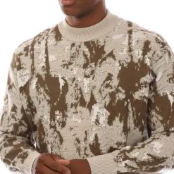 Sweatshirts*Hugo Palm Tree Jacquard Sweatshirt in Beige