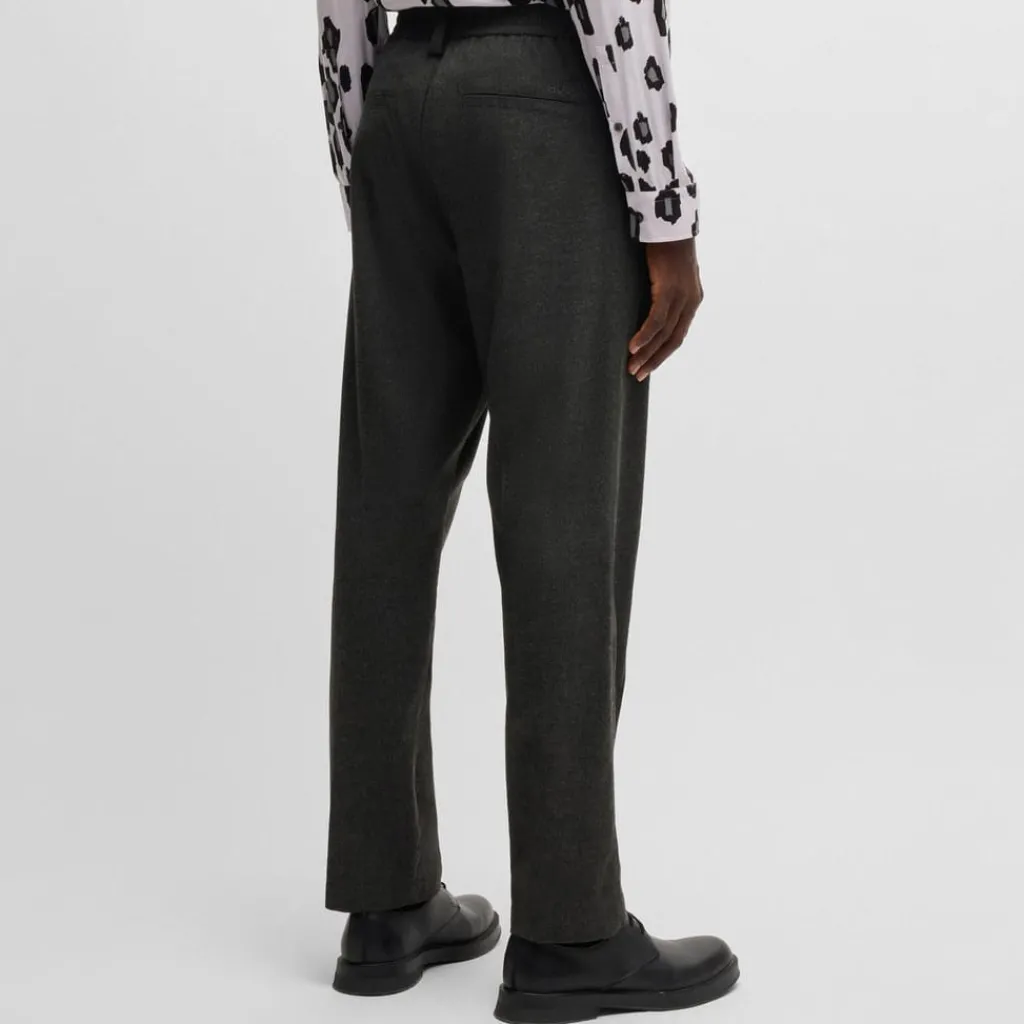 Trousers*Hugo Randy243 Tapered-Fit Trousers in Grey