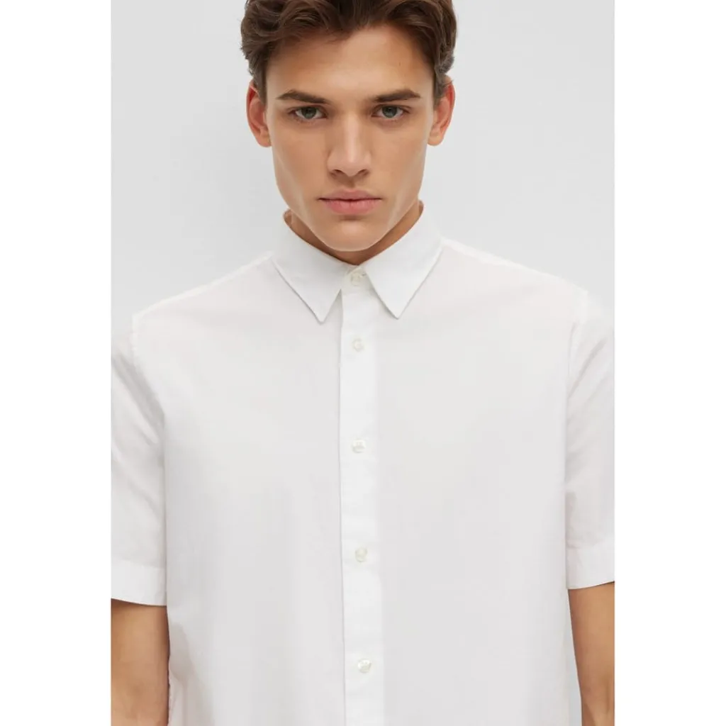 Shirts*Hugo Regular Fit Short Sleeve Shirt in White