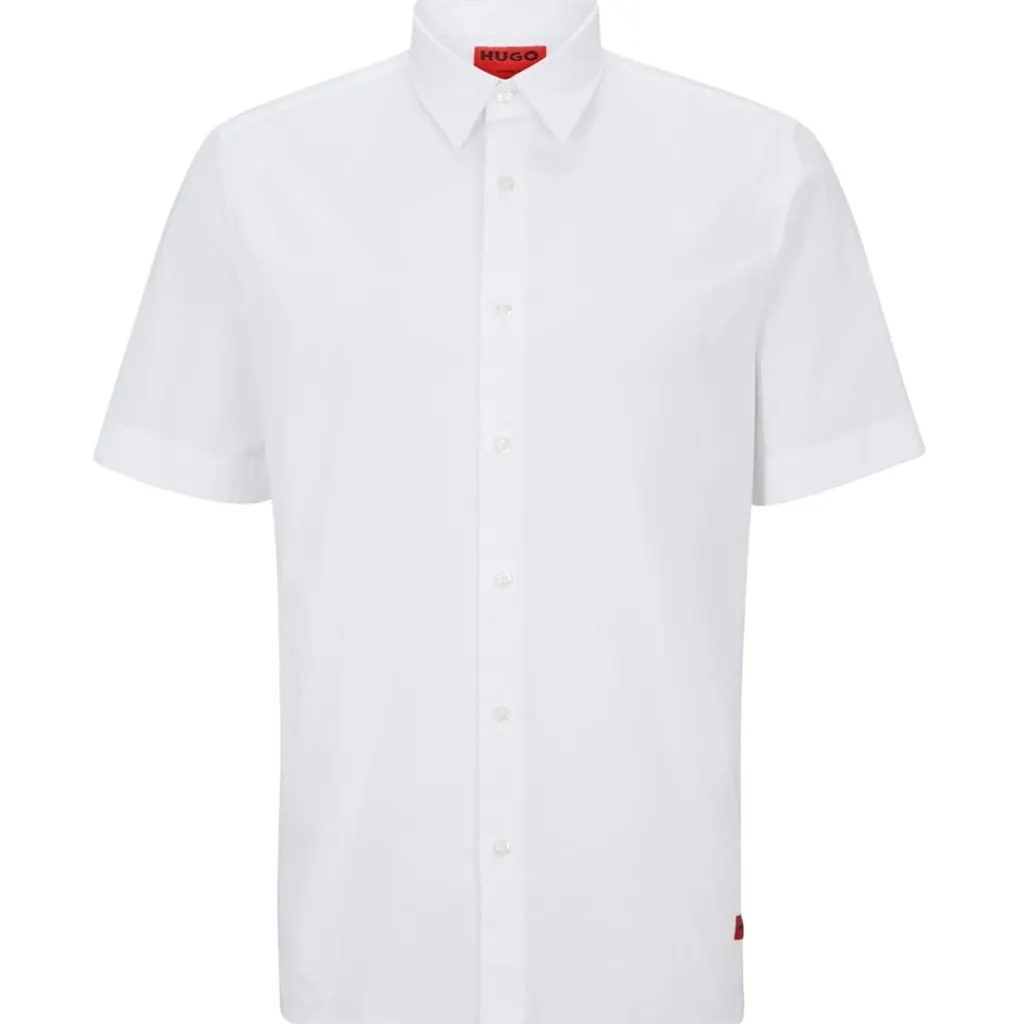 Shirts*Hugo Regular Fit Short Sleeve Shirt in White