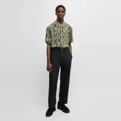 Shirts*Hugo Regular Fit Short Sleeve Shirt in Green