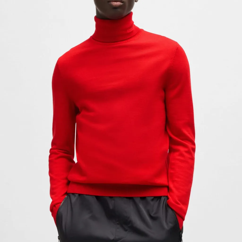 Knitwear*Hugo San Thomas Rollneck Sweater in Pink