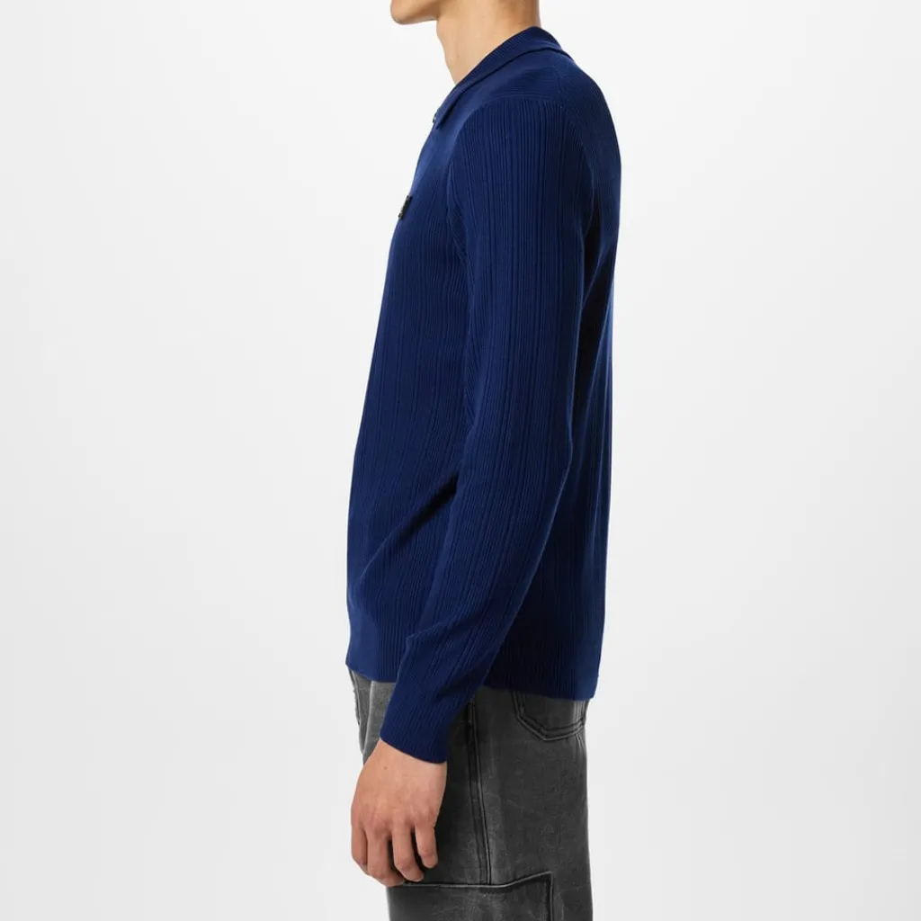 Polo Shirts*Hugo Sastoro Quarter Zip Top in Blue