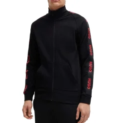Tracksuits*Hugo Sporty Logo Zip-Up Track Top in Black