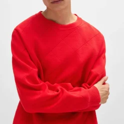 Knitwear*Hugo Symond Knitted Square Pattern Sweater in Pink