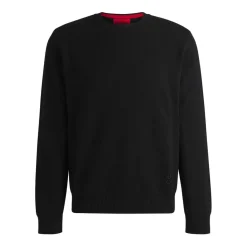 Knitwear*Hugo Symond Knitted Square Pattern Sweater in Black