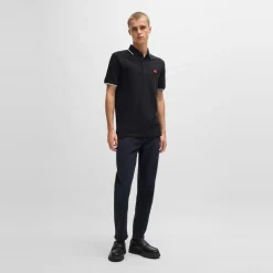 Jeans*Hugo Tapered Fit Five Pocket Jeans in Blue