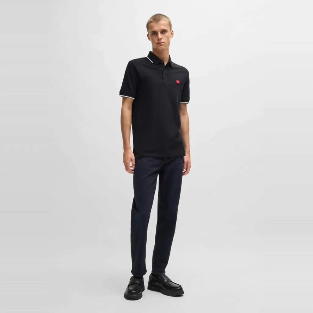 Jeans*Hugo Tapered Fit Five Pocket Jeans in Blue