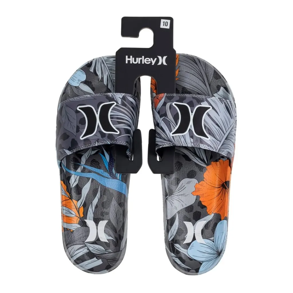 Beach Shoes*Hurley Pool Slides Sandals in Black