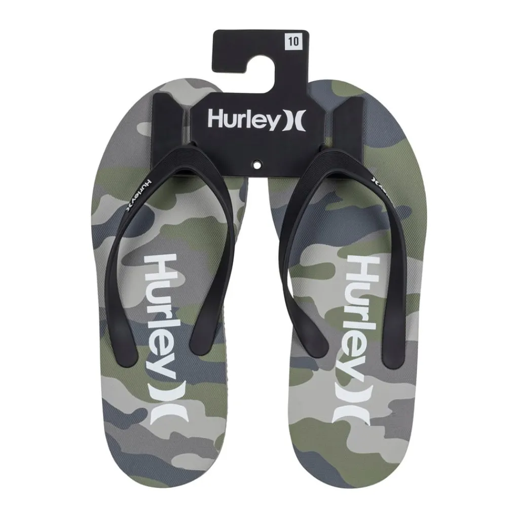 Beach Shoes*Hurley Tier Flip Flops in Green