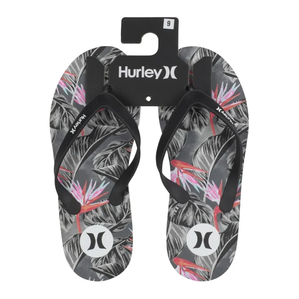 Beach Shoes*Hurley Tier Flip Flops in Black
