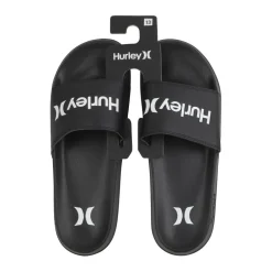 Beach Shoes*Hurley Tier Slide Sandals in Black