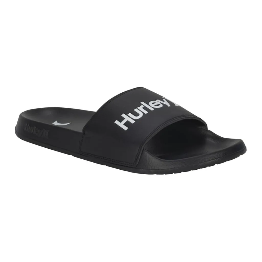 Beach Shoes*Hurley Tier Slide Sandals in Black