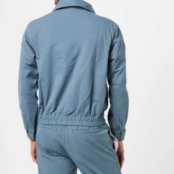 Tracksuits*Icecream Regular Fit Mock Neck Athletic Sweatshirt in Blue
