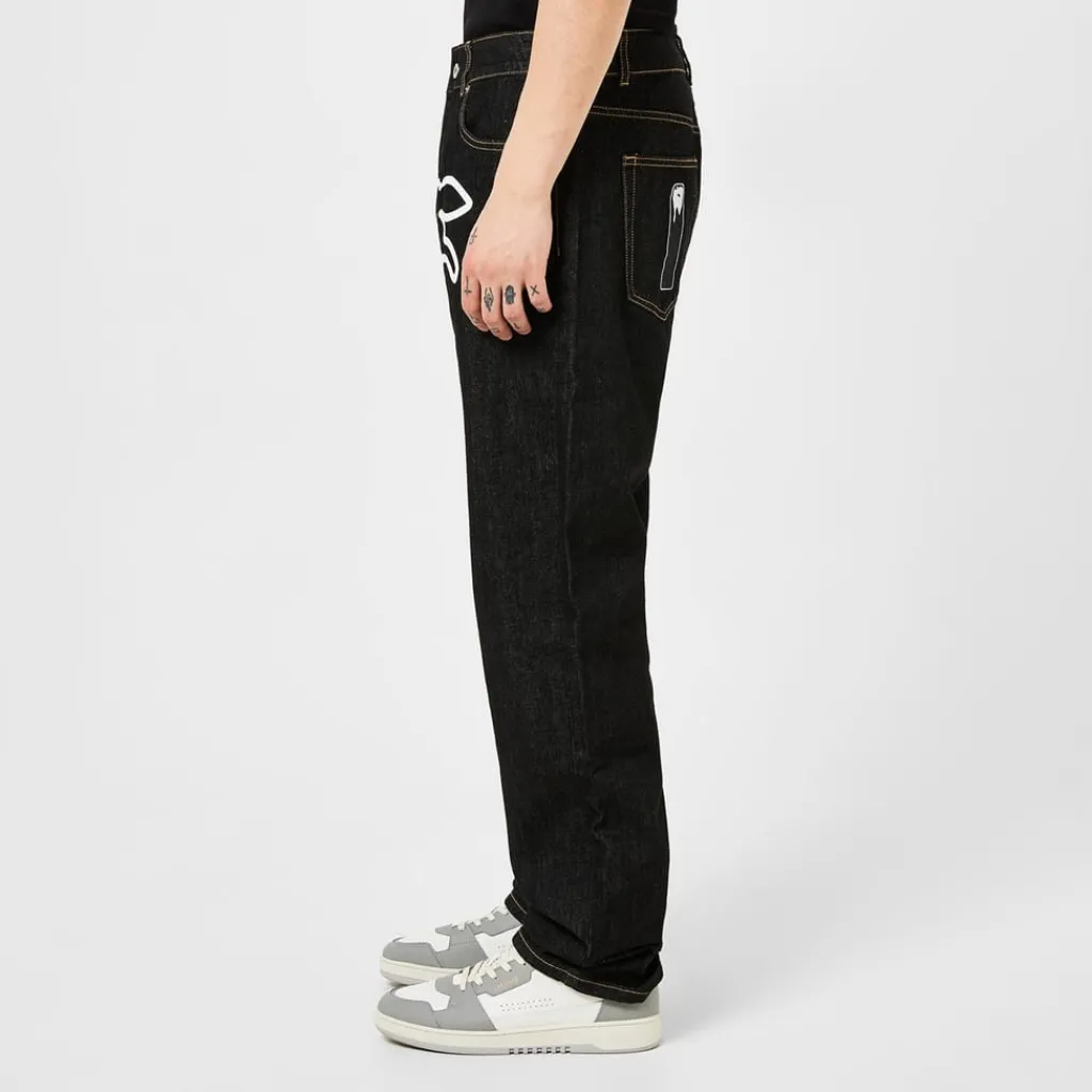 Jeans*Icecream Running Dog Denim Jeans in Black