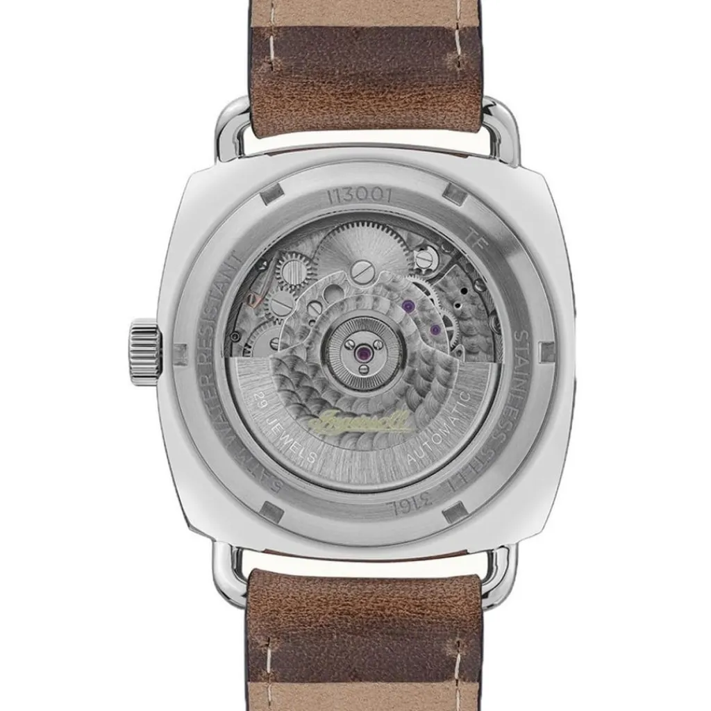 Jewellery-Watches*In The Style The Nashville Brown Blue Watch I13001 in Silver