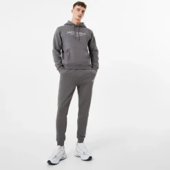Hoodies*Jack Wills Batsford Graphic Logo Hoodie in Grey