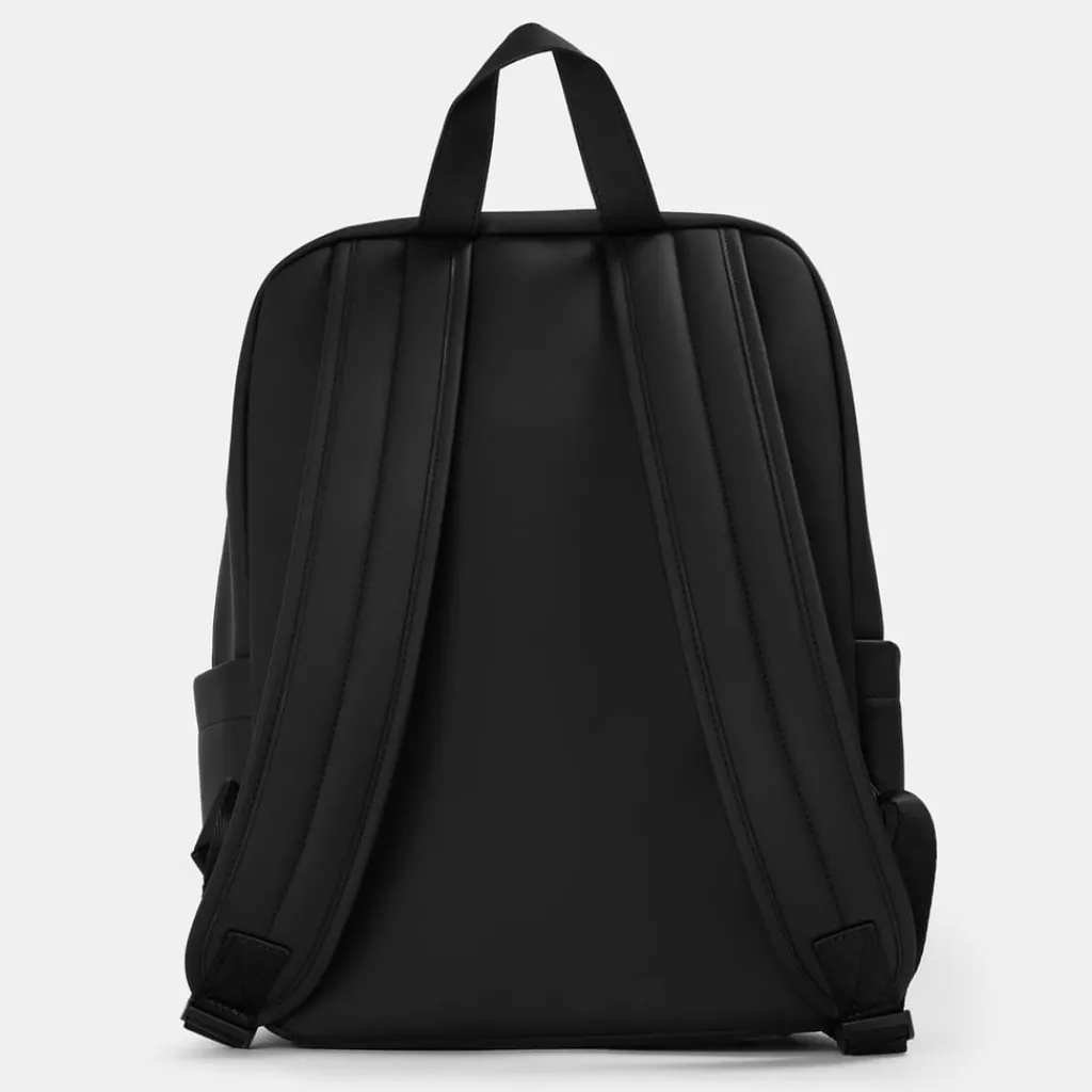 Bags*Jack Wills Black Coated Backpack with Logo in Black
