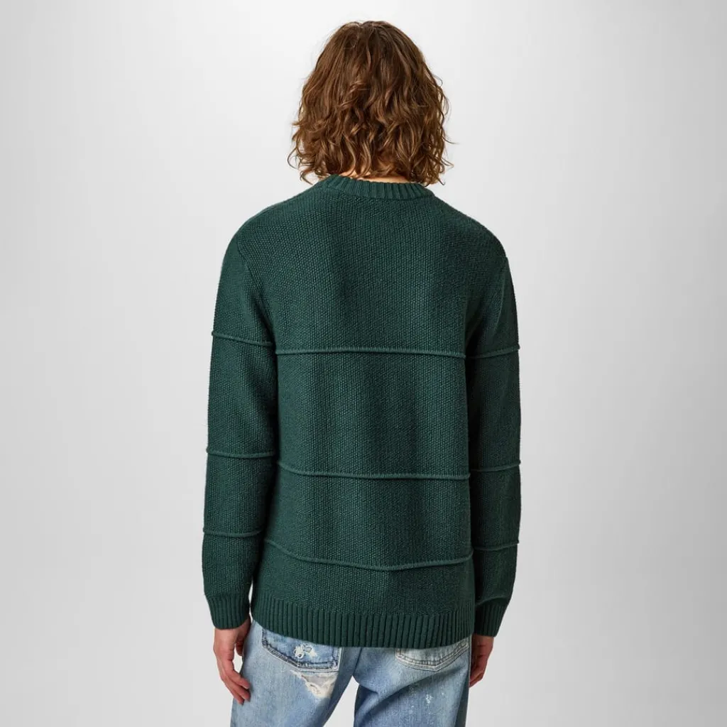 Knitwear*Jack Wills Boucle Knit Crew Sweater in Green