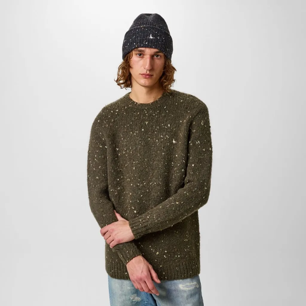 Knitwear*Jack Wills Chunky Twist Crew Sweater in Green