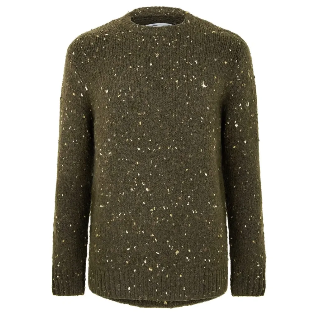 Knitwear*Jack Wills Chunky Twist Crew Sweater in Green