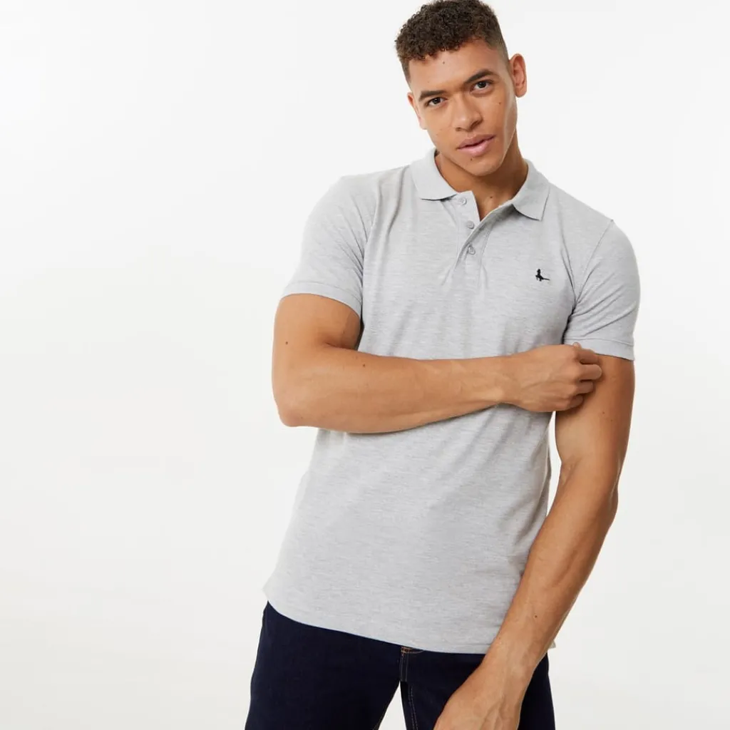 Polo Shirts*Jack Wills Eaton Stretch Polo in Grey