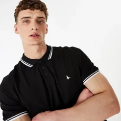 Polo Shirts*Jack Wills Edgeware Tipped Polo in Black