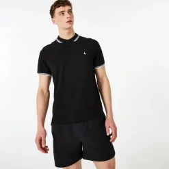 Polo Shirts*Jack Wills Edgeware Tipped Polo in Black