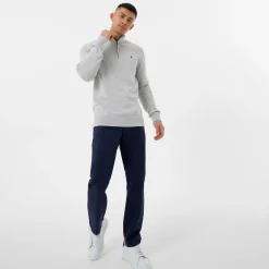 Knitwear*Jack Wills Funnel Neck Half Zip Jumper in Grey