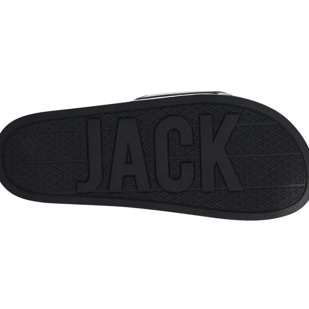 Beach Shoes*Jack Wills Logo Sliders in Black