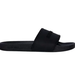 Beach Shoes*Jack Wills Logo Sliders in Black