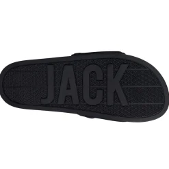 Beach Shoes*Jack Wills Logo Sliders in Black