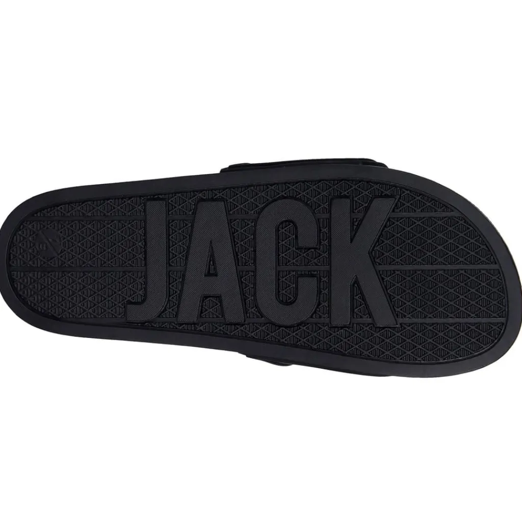Beach Shoes*Jack Wills Logo Sliders in Black