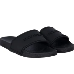 Beach Shoes*Jack Wills Logo Sliders in Black