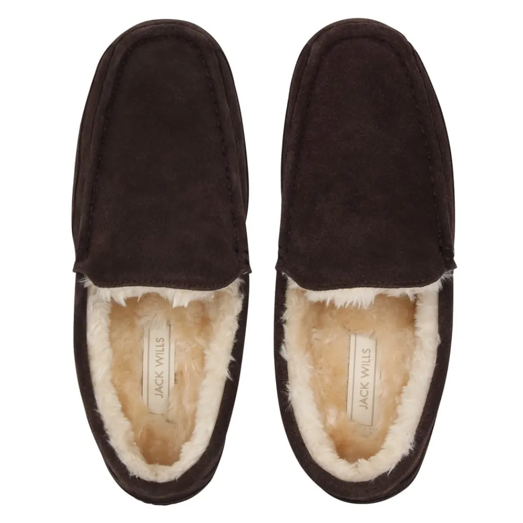 Slippers*Jack Wills Moccasin Slippers in Brown