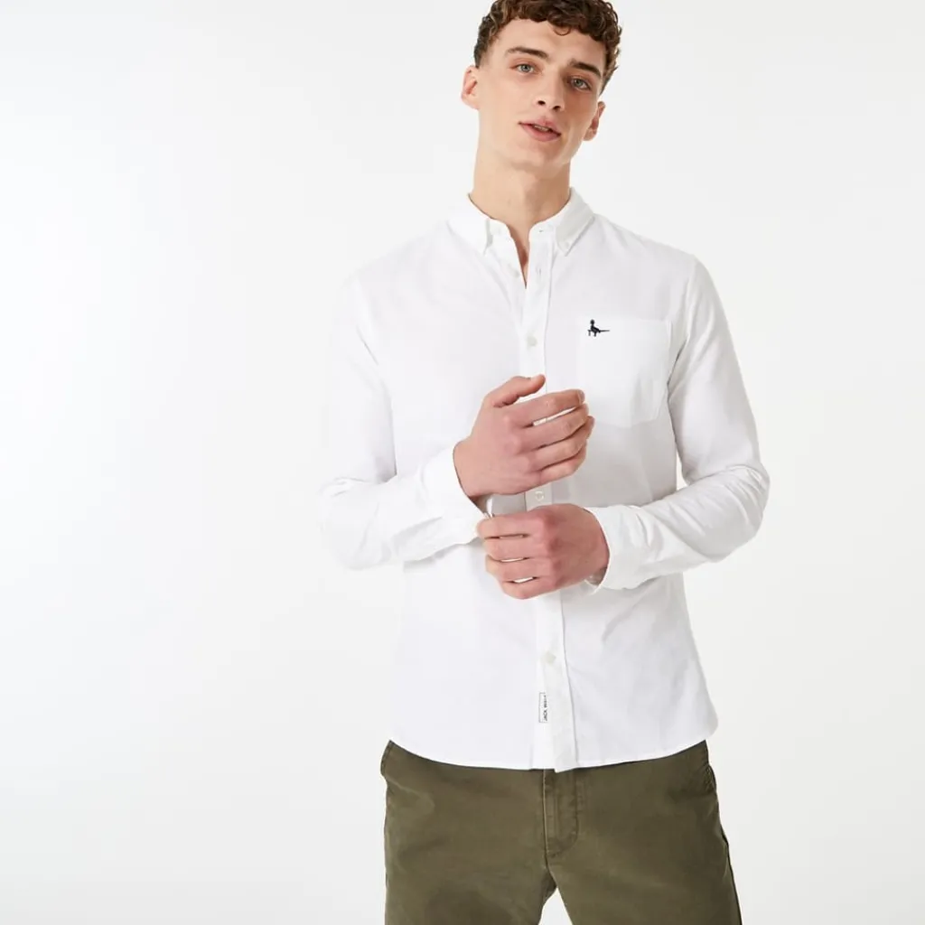 Shirts*Jack Wills Plain Oxford Shirt in White