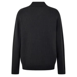 Knitwear*Jack Wills Quarter Zip Rib Sweater in Black