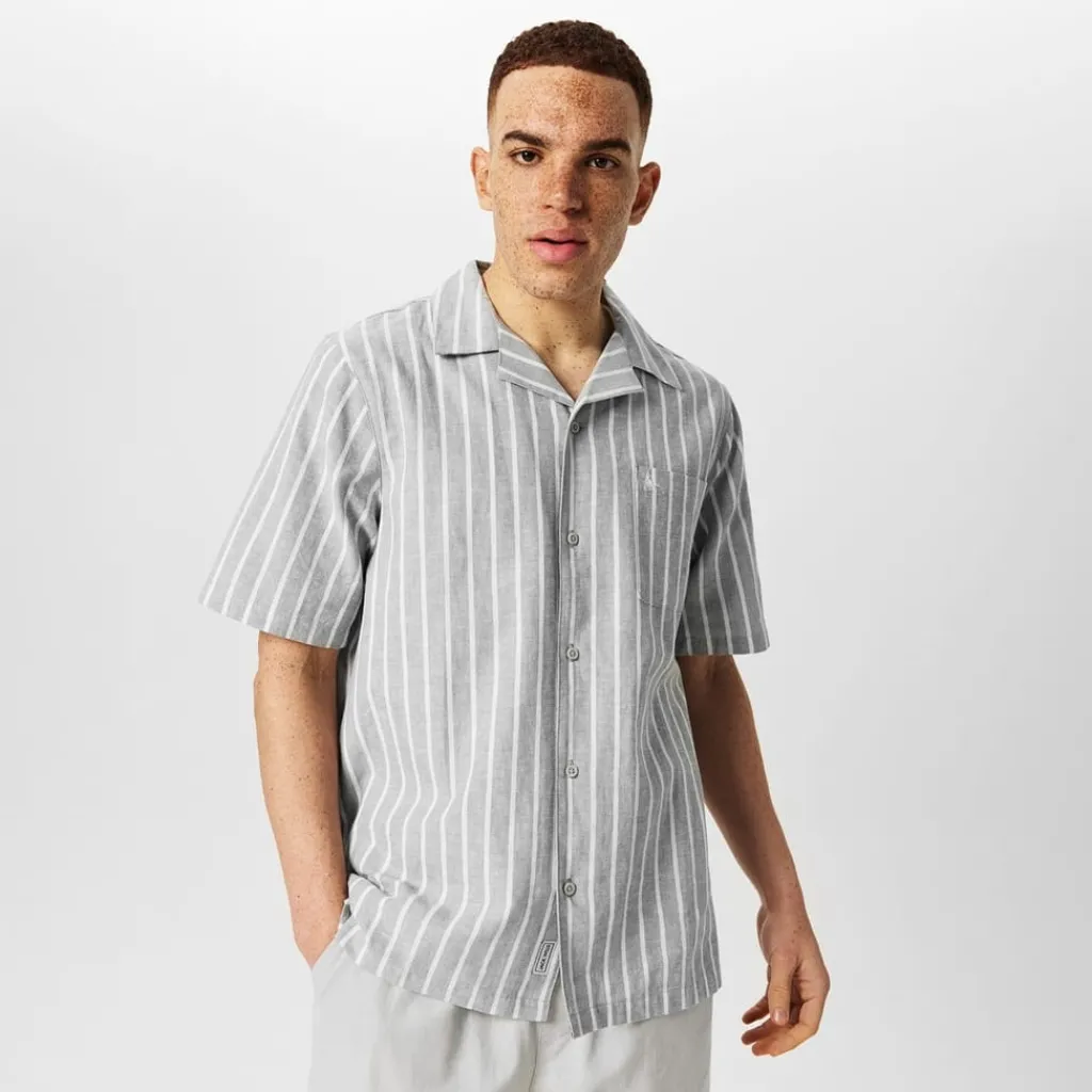 Shirts*Jack Wills Regular Fit Short Sleeve Shirt in Green