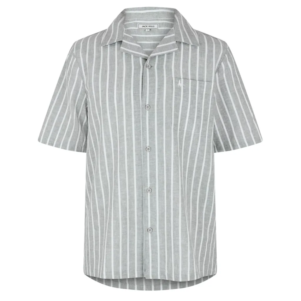 Shirts*Jack Wills Regular Fit Short Sleeve Shirt in Green