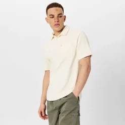 Polo Shirts*Jack Wills Regular Fit Texture Polo Shirt in White