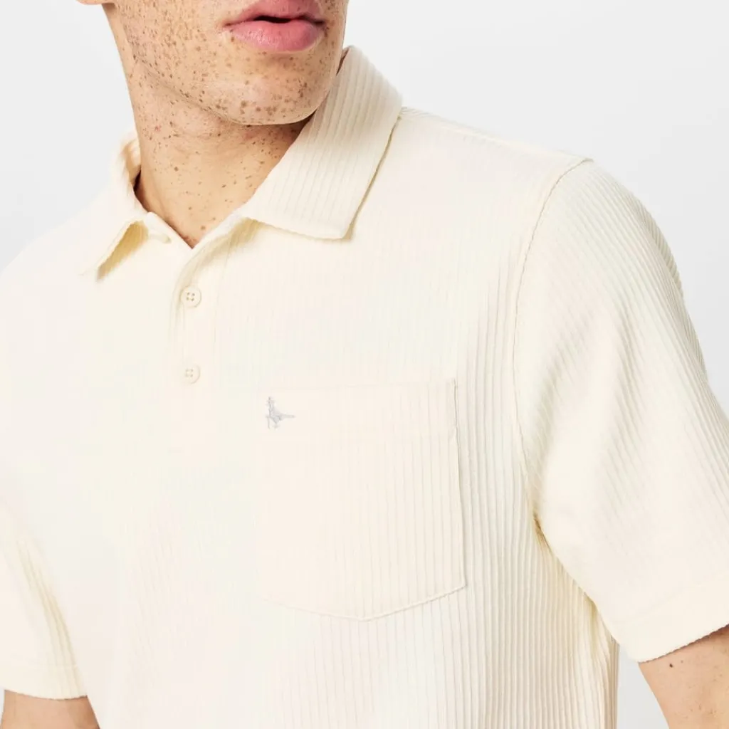 Polo Shirts*Jack Wills Regular Fit Texture Polo Shirt in White