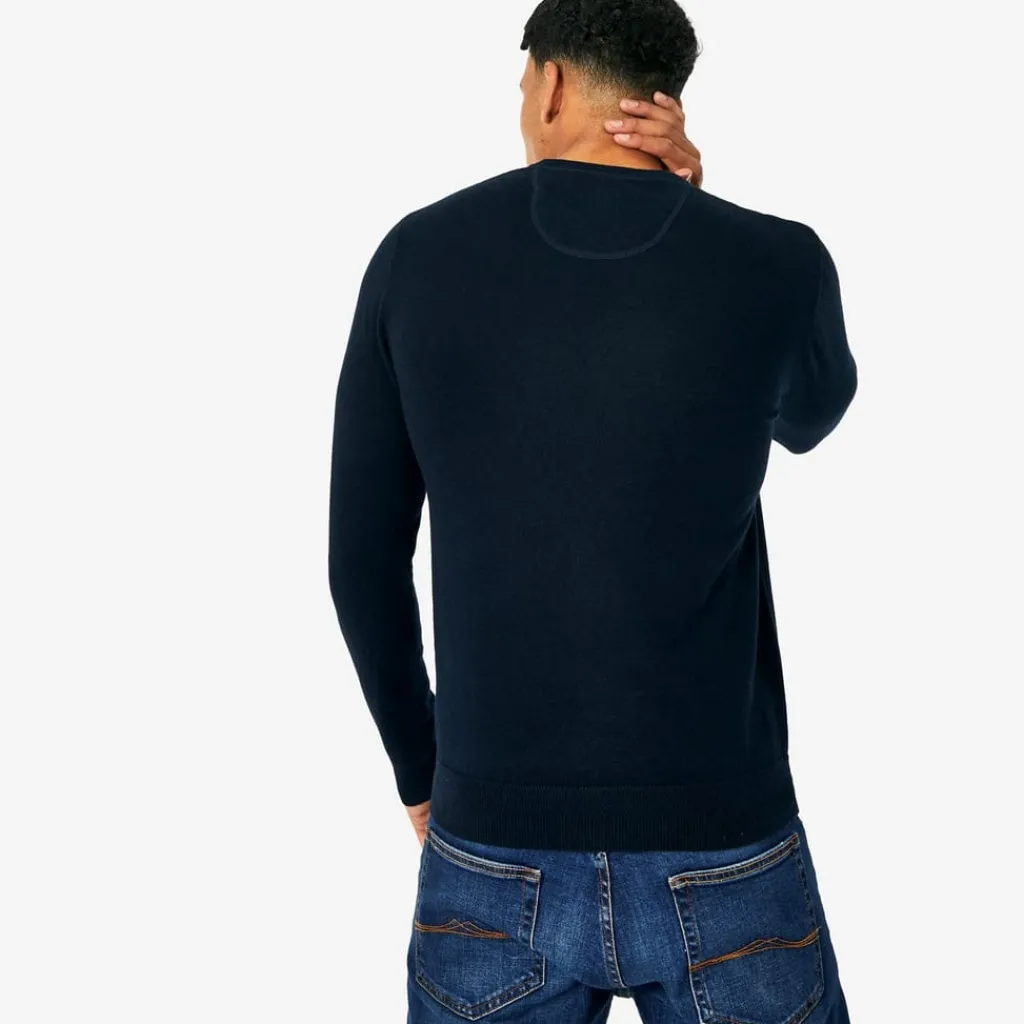 Knitwear*Jack Wills Seabourne Crew Neck Logo Jumper in Blue