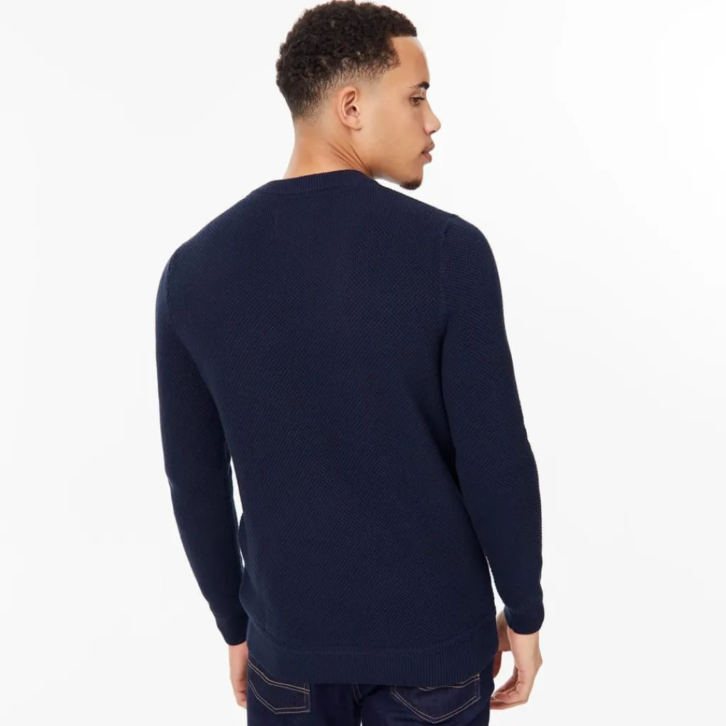 Knitwear*Jack Wills Stitch Crew Neck Jumper in Blue