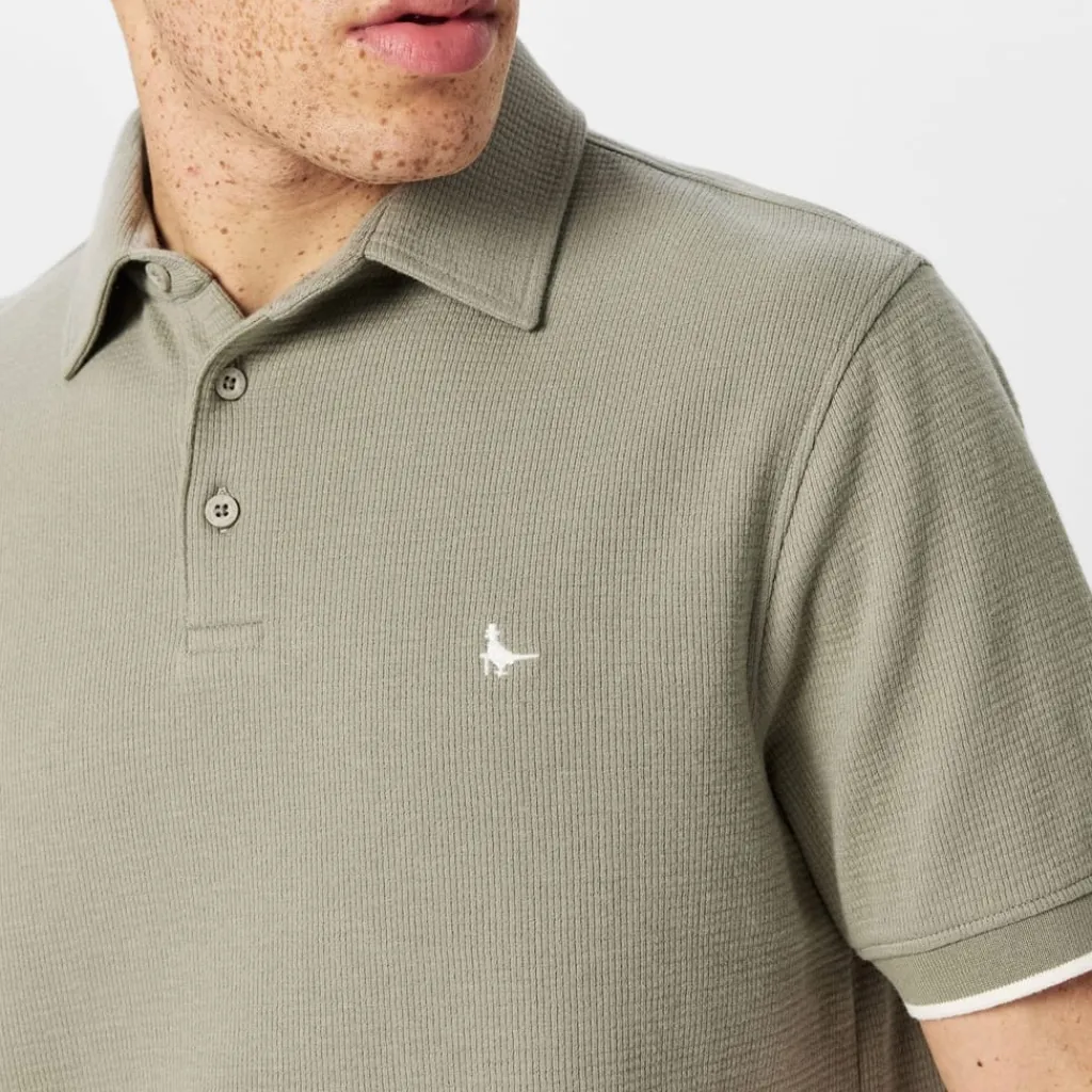 Polo Shirts*Jack Wills Textured Polo Shirt in Green