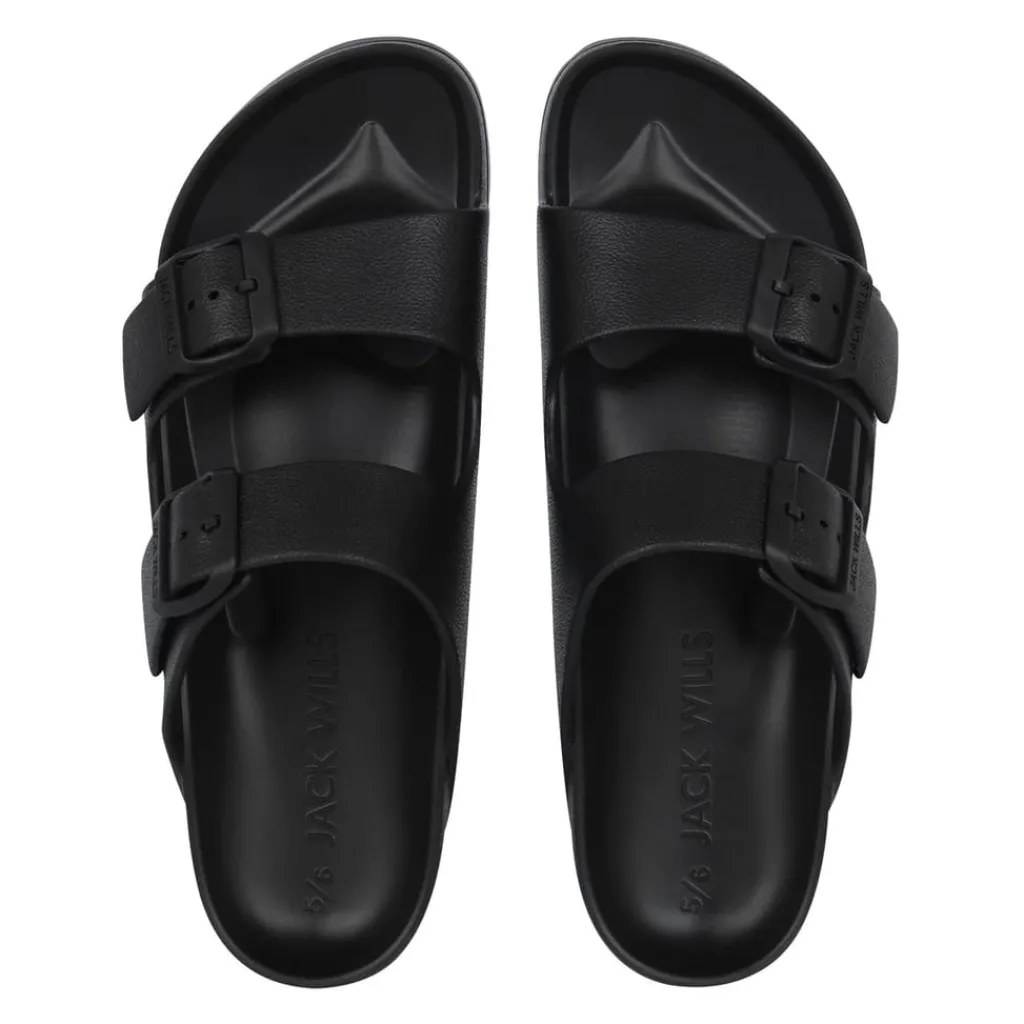 Beach Shoes*Jack Wills Two Strap Sandals in Black