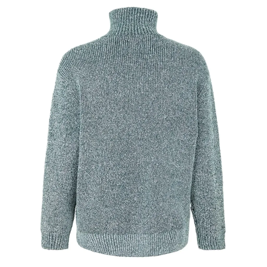 Knitwear*Jack Wills Two Tone Quarter Zip Jumper in Green