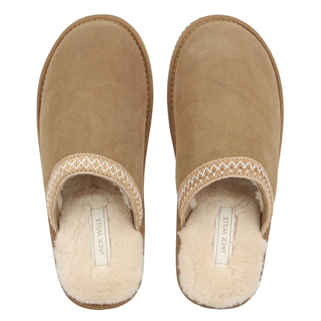 Slippers*Jack Wills Wb Mule Slpr Sn54 in Beige