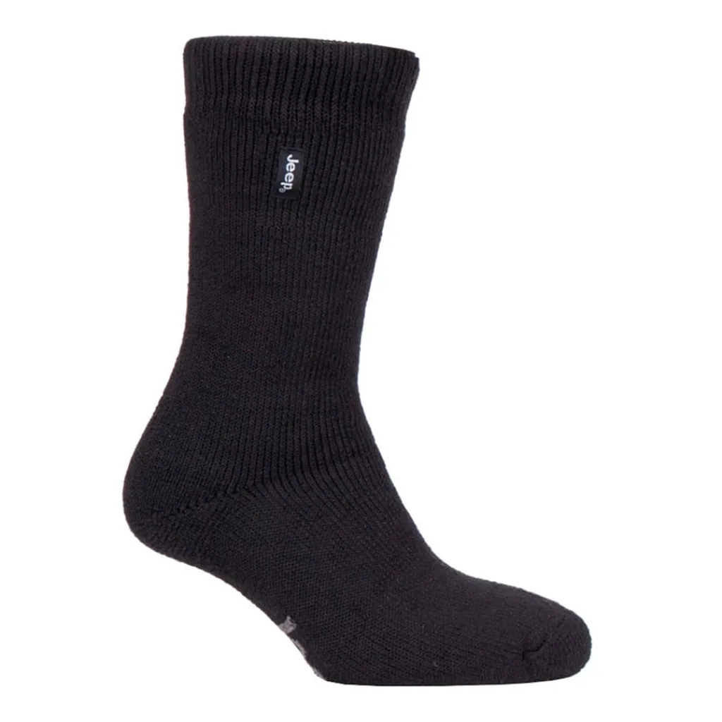 Underwear And Socks*Jeep Mens 1 Pack Thermal Boot Socks in Black